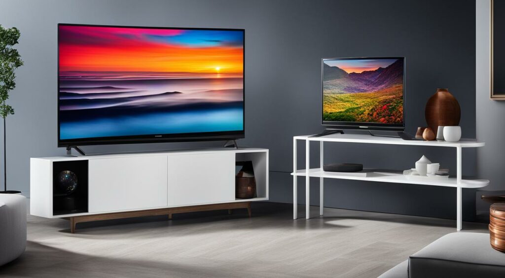 televisões Samsung e LG